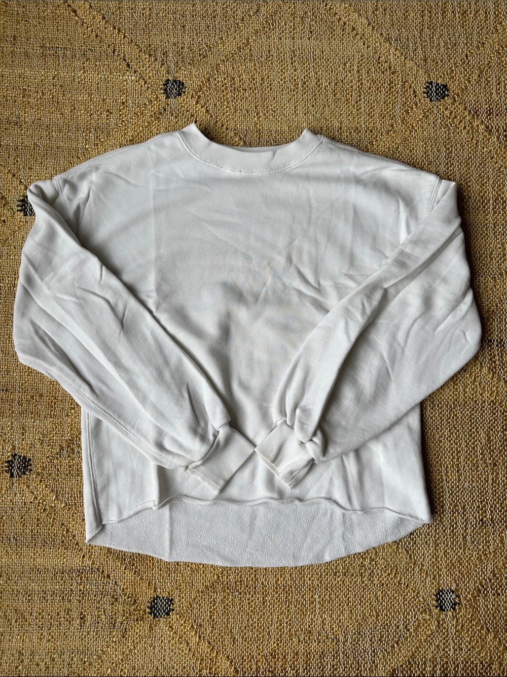 Abercrombie & Fitch White Cozy Crewneck Sweatshirt